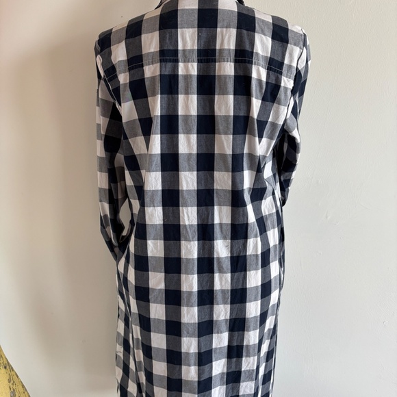 J. Crew Factory Navy & White Buffalo Check Dress - Picture 4 of 7